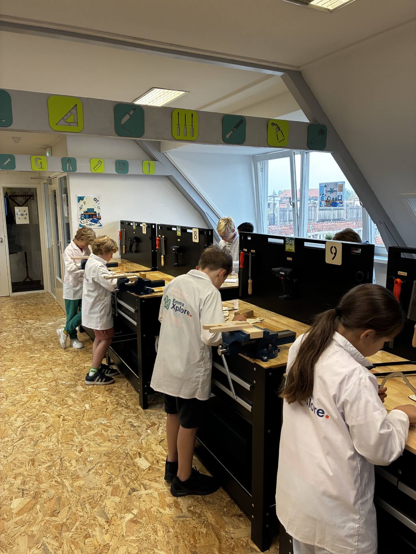 Eerste lessen in ons technieklokaal
